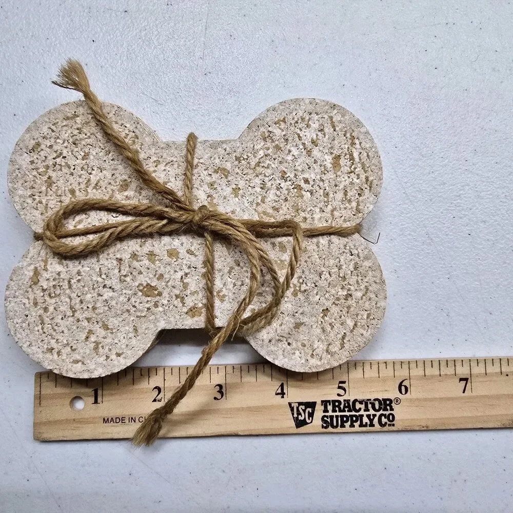 Vintage Dog Bone Shaped Cork/Rubber Coasters 4 Piece *Never Used